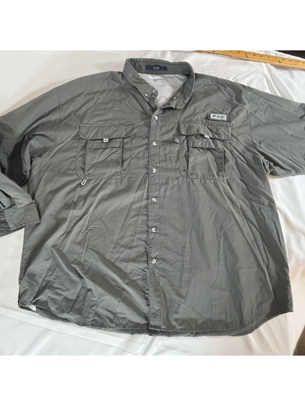 Columbia PFG Bahama II Long Sleeve Fishing Shirt - Men's 3X- Gray